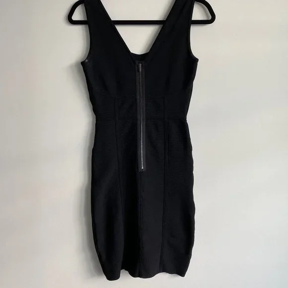 BLACK BODYCON DRESS - Picture 2 of 5